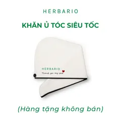 Khăn quấn đầu ủ tóc siêu thấm hút lau khô tóc tiện dụng Herbario