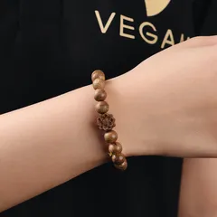 Vòng tay trầm hương VEGAN tròn đơn đủ size cho Nam và Nữ
