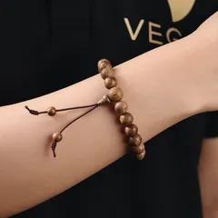 Vòng tay trầm hương VEGAN tròn đơn đủ size cho Nam và Nữ