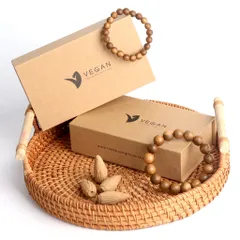 Vòng tay VEGAN Trầm Hương Thuần Chay tròn đơn 8mm 21 hạt