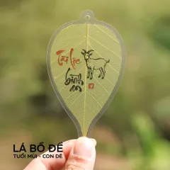 Lá bồ đề 12 con giáp VEGAN thuần chay Bình An, Tài Lộc để ốp lưng, móc khoá