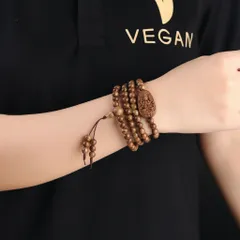 Vòng tay trầm hương VEGAN thuần chay chuỗi tràng 108 hạt