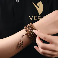 Vòng tay trầm hương VEGAN thuần chay chuỗi tràng 108 hạt