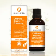 Siro hữu cơ KiwiHerb Children's Organic Echinature |50 mL| Tăng đề kháng & Giảm nhanh các dấu hiệu nhiễm khuẩn hô hấp cho trẻ từ sơ sinh trở lên