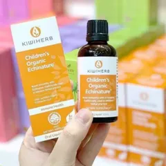 Siro hữu cơ KiwiHerb Children's Organic Echinature |50 mL| Tăng đề kháng & Giảm nhanh các dấu hiệu nhiễm khuẩn hô hấp cho trẻ từ sơ sinh trở lên