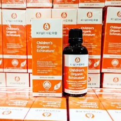 Siro hữu cơ KiwiHerb Children's Organic Echinature |50 mL| Tăng đề kháng & Giảm nhanh các dấu hiệu nhiễm khuẩn hô hấp cho trẻ từ sơ sinh trở lên