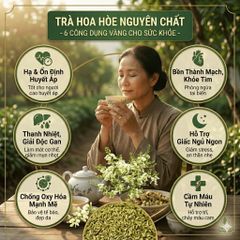 Trà Hoa Hòe Sao Khô [Đặc Biệt] Mùi Thơm, Hỗ Trợ Ổn Định Huyết Áp, Chống Sơ Vữa Động Mạch