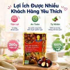 Hạt Dẻ Hấp Genseida Nhật Bản Gói 260g Thơm Ngon Tự Nhiên, Ăn Liền Thuận Tiện Dùng Mọi Lúc