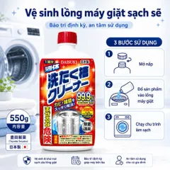 Nước Vệ Sinh Lồng Giặt Daisuki  550g - Khử Mùi, Nấm Mốc Cho Lồng Giặt, Đảm Bảo Vệ Sinh An Toàn Sử Dụng