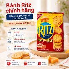 Bánh Ritz Hộp 2 Túi X 6 Bánh Quy Mặn Chính Hãng Tiện Lợi Cho Ăn Nhẹ Và Ăn Vặt Hàng Ngày