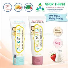 Kem Đánh Răng Jack N' Jill 50g - Úc Không Fluoride Cho Bé Từ 6 Tháng Tuổi An Toàn Khi Nuốt