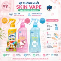 Xịt Chống Muỗi SkinVape Nhật Bản - Xua Đuổi Côn Trùng Hiệu Quả Không Độc Hại Cho Bé Trên 6 Tháng