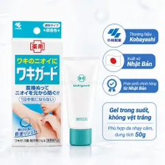 Lăn khử mùi gel trong suốt Kobayashi 50g kiểm soát mồ hôi không vệt trắng phù hợp da nhạy cảm nam nữ