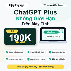 Tài khoản ChatGPT Plus Dùng Không Giới Hạn Chỉ 190K/Tháng