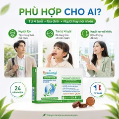 Viên Ngậm Làm Dịu Cổ Họng Puressentiel Respiratoire - Giảm Ho, Khàn Giọng, Ngứa Họng Từ Thiên Nhiên (Hộp 24 Viên)