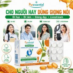 Viên Ngậm Họng Puressentiel 3 Mật Ong Thơm Hỗ Trợ Dịu Cổ Họng Dây Thanh Từ 7 Tuổi 18 Viên 28,8g