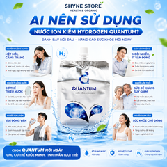 10 Túi Nước Kiềm Quantum - Nước Ion Giàu Hydrogen, Hỗ Trợ Chống Oxy Hóa, Cân Bằng pH