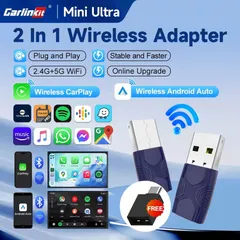USB Dongle - Bộ Apple carplay/Android auto không dây (2 in 1) thế hệ mới nhất CARLINKIT MINI ULTRA