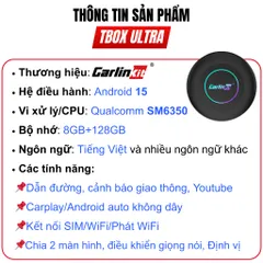 Bộ sưu tập Android box Carlinkit chính hãng Tbox Ultra 2, Tbox UHD, Tbox Ambient và Tbox S2P