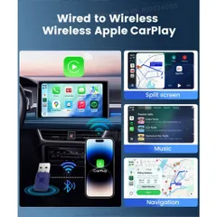 USB Dongle - Bộ Apple carplay/Android auto không dây (2 in 1) thế hệ mới nhất CARLINKIT MINI ULTRA