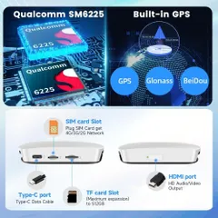 Android box cho ô tô Carlinkit UHD Android 13, Qualcomm SM6225 8 nhân, HDMI