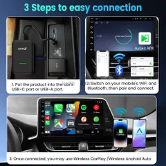 [CHỈ DÙNG CHO MÀN ANDROID] CARLINKIT CCPA PLUS nâng cấp Apple Carplay và Android Auto không dây