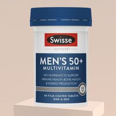 Viên uống Swisse Ultivite Men's 50+ Multivitamin |60 & 90 viên| cho nam giới trên 50 tuổi - Nâng cao điểm số sức khỏe thể chất tổng thể [S/P Chuẩn Úc]