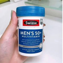 Viên uống Swisse Ultivite Men's 50+ Multivitamin |60 & 90 viên| cho nam giới trên 50 tuổi - Nâng cao điểm số sức khỏe thể chất tổng thể [S/P Chuẩn Úc]