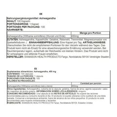 Ashwagandha Stress Support 450mg - Hỗ trợ phản ứng lành mạnh tự nhiên đối với căng thẳng hàng ngày giúp bình tĩnh và thư giản date 2028