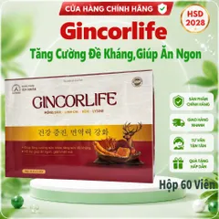 Viên Uống Gincorlife Ích Nhân 60 Viên – Hỗ Trợ Tăng Cường Sức Khỏe, Nâng Cao Đề Kháng, Giúp Ăn Ngon