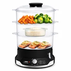 Nồi hấp điện Tefal VC2048 3 tầng 9L 800W Ultra Compact