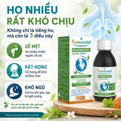 Xi Rô Ho Puressentiel Respiratory Cough Syrup 125ml - Cho trẻ trên 7 tuổi và cả gia đình