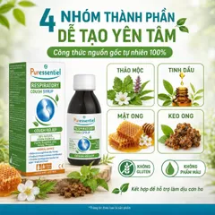 Xi Rô Ho Puressentiel Respiratory Cough Syrup 125ml - Cho trẻ trên 7 tuổi và cả gia đình