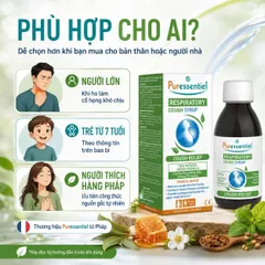Xi Rô Ho Puressentiel Respiratory Cough Syrup 125ml - Cho trẻ trên 7 tuổi và cả gia đình
