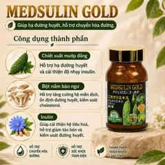 Viên uống giúp hạ đường huyết hỗ trợ chuyển hóa đường Medsulin Gold Jpanwell (60 viên)