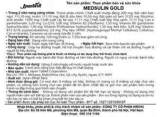 Viên uống giúp hạ đường huyết hỗ trợ chuyển hóa đường Medsulin Gold Jpanwell (60 viên)