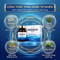 Viên uống hỗ trợ cải thiện chỉ số đường huyết Medsulin Plus (60 viên)