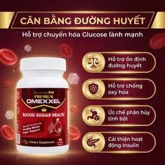 Viên uống hỗ trợ ổn định đường huyết Premium Omexxel Blood Sugar Health (60 viên)