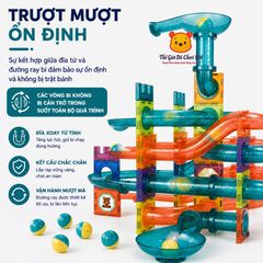 Bộ xếp hình nam châm ánh sáng Colorful Magnetic 131 chi tiết phát triển tư duy Stem Thế giới đồ chơi 1104