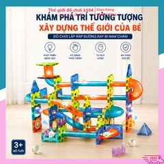 Bộ xếp hình nam châm ánh sáng Colorful Magnetic 131 chi tiết phát triển tư duy Stem Thế giới đồ chơi 1104