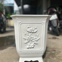 Sỉ 10 chậu vuông tứ quý 3 kích thước ngang 25cm cao 30cm