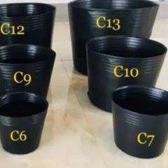 Combo 100 cái Chậu Nhựa Đen C6 Hàng Chuẩn Dẻo Dai