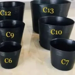 Combo 100 cái Chậu Nhựa Đen C10 Hàng Chuẩn Dẻo Dai