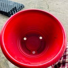 Combo 10 chậu nhựa truyền thống đỏ T25 dày dẻo bền