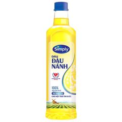 Dầu đậu nành Simply 1l bảo vệ sức khoẻ tốt cho tim mạch
