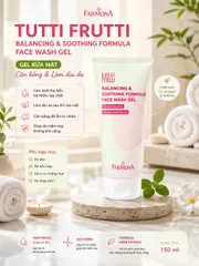 Sữa rửa mặt Farmona Tutti Frutti Balancing & Soothing Formula face wash gel 150ml [hàng nhập khẩu]