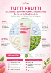Sữa rửa mặt Farmona Tutti Frutti Balancing & Soothing Formula face wash gel 150ml [hàng nhập khẩu]