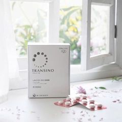Viên Uống Transino Giảm Nám Tàn Nhang 240 Viên Nhật Bản, . Sản phẩm chứa hoạt chất chính là Tranexami Acid (750mg), giúp ức chế hắc tố melanin, làm mờ vết nám, tàn nhang và dưỡng sáng da hiệu quả sau 