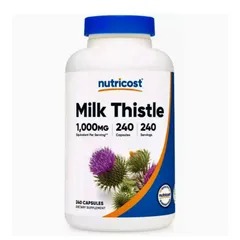 Viên uống Nutricost Milk Thistle 1000 mg |240 viên| Giải độc gan - Tăng cường chức năng gan & Hỗ trợ cho tiêu hóa [S/P Chuẩn Mỹ]
