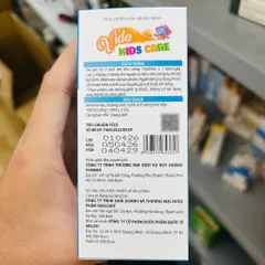 Siro hỗ trợ tiêu hóa ăn ngon cho bé VIDA KIDS CARE